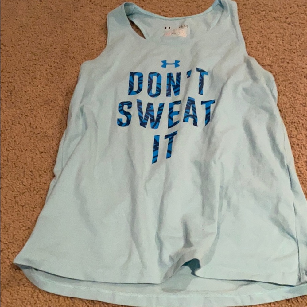 blue under armour tank top